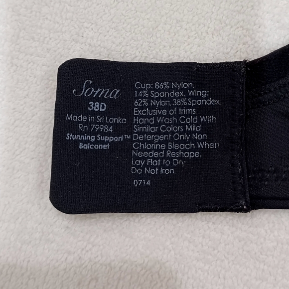 SOMA Stunning Support Balconette Bra, size 38D - Picture 14 of 15